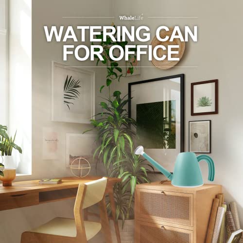 Image of Indoor House Plant Watering Can, Small Plastic Long Spout Water Pot 2.0L /67oz (Blue)
