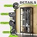 UNICOLY Glass Display Cabinet 4-Tier, Display Cabinet with Glass Doors, Curio Display Cabinet with Tempered Glass Doors,Metal Storage Cabinets for Living Room, Plant, Assembly Required, Black