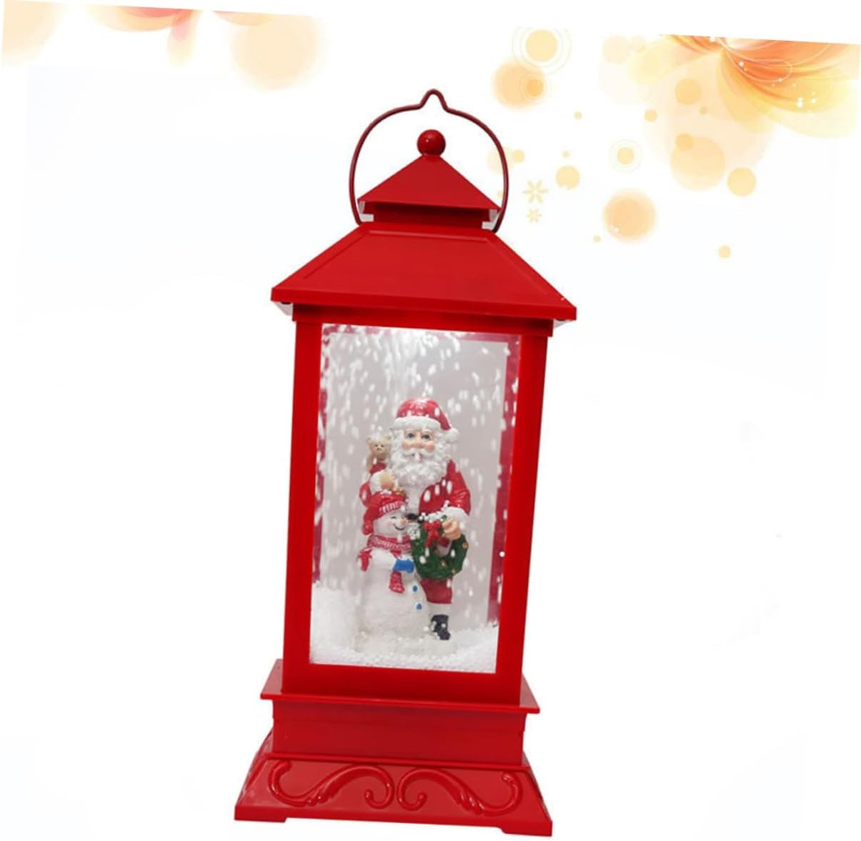 Battery-Powered Santa Claus Snow Music Light Ornament Led Christmas Lantern Decor Festive Home Decor No Battery Needed Us Plug