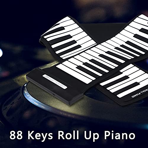 ATRNA Piano Portable, 88 Touches Pliable Roll Up Piano Clavier électronique USB Hand Roll Piano, Clavier MIDI Professionnel - Les Beatles, Paul McCartney, John Lennon, RIngo Starr, George Harrison ATRNA Piano Portable, 88 Touches Pliable Roll Up Piano Clavier électronique USB Hand Roll Piano, Clavier MIDI Professionnel – Image 3