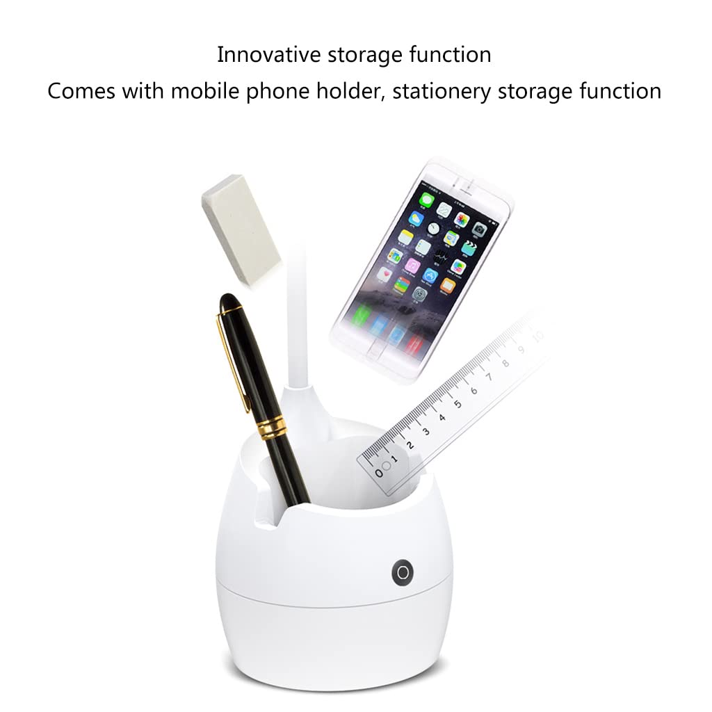 Lampes de table Oeil pour Protection Lampe de Lecture LED Bureau Flexo Lampe de Bureau avec Porte-Stylo USB Rechargeable pour Dimmin Bureau LED avec Porte-Stylo pour Ordinateur/Bureau