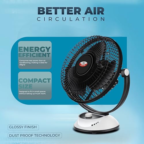 Image of HM Wave Table Fan P1 300 MM Home & Office | Ultra High Speed 12 Inch 3 Blade | High Air Delivery | 3 Speed Setting | Star Rated Teble Fan | 1 Year Warranty 【BLACK】