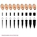 BodyJ4You 36PC Gauges Kit Black Acrylic Taper Plug 14G-00G Ear Stretch O-Rings Piercing Jewelry