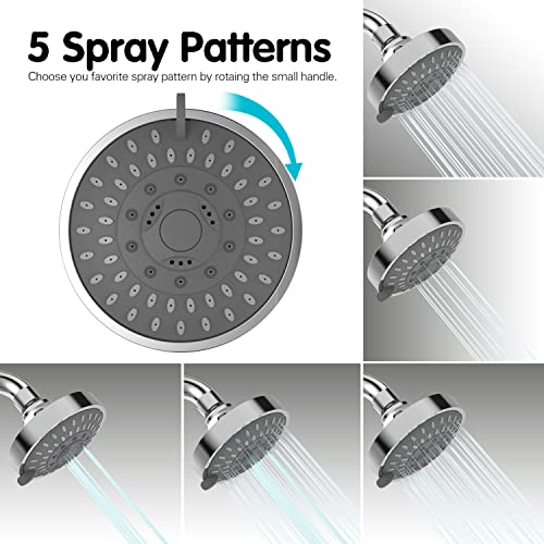 Filtered Shower Head Set, Bwdm 15 Stage Shower Filter High Pressure 5 Spray Modes Showerhead With Water Softener Filter Cartridge For Hard Water Remove Chlorine Heavy Metals And Sediments #TOP1