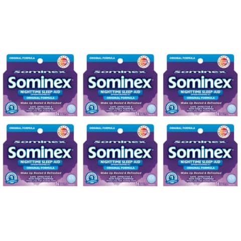 Sominex Original Formula Tablets 16 Tablets (Pack of 6) Cover