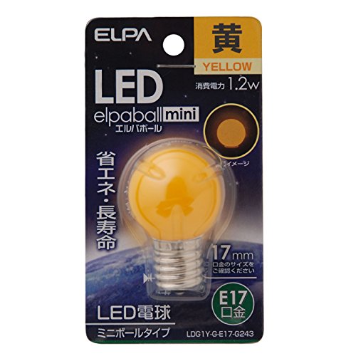 Gp (ELPA) LEDdG30` LEDd Ɩ E17 100V 1.2W F p LDG1Y-G-E17-G243