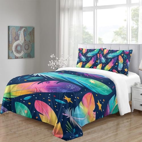 Parure de couette plumes 3D microfibre anti-transpiration