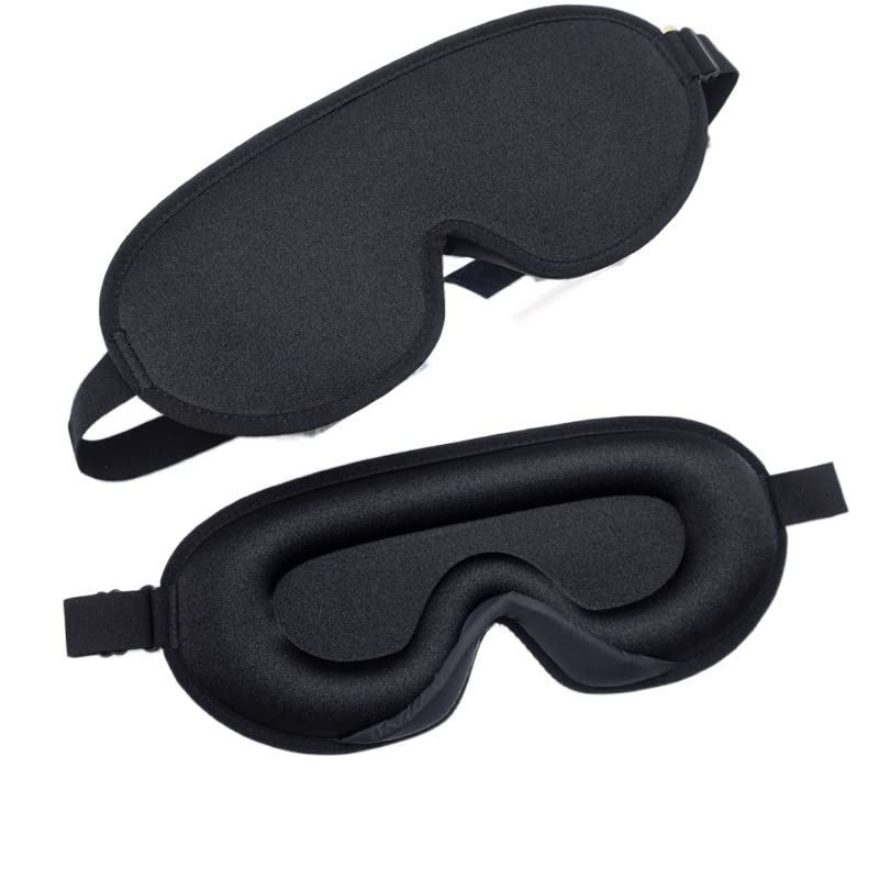 FIDDAA Sleep Eye Mask 3D Contoured Eye Sleep Mask for Men Women Adjustable Strap Soft Comfort Eye Shade