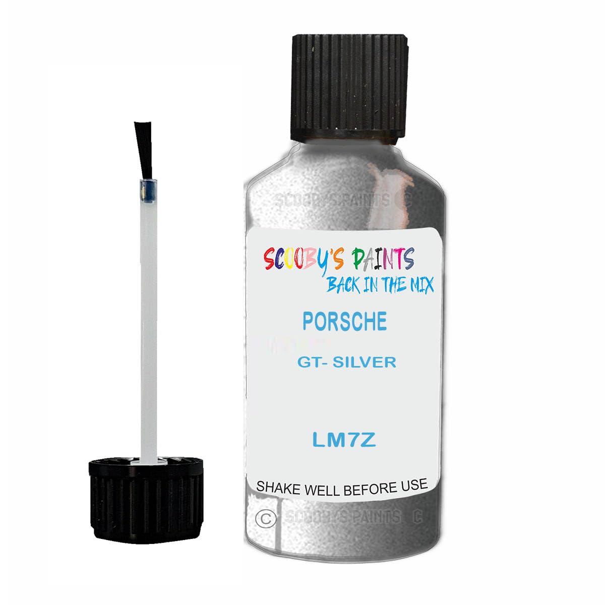 Scoobys Paints Back In The Mix Gt- Silver Touch Up Paint For Porsche Lm7z Metallic