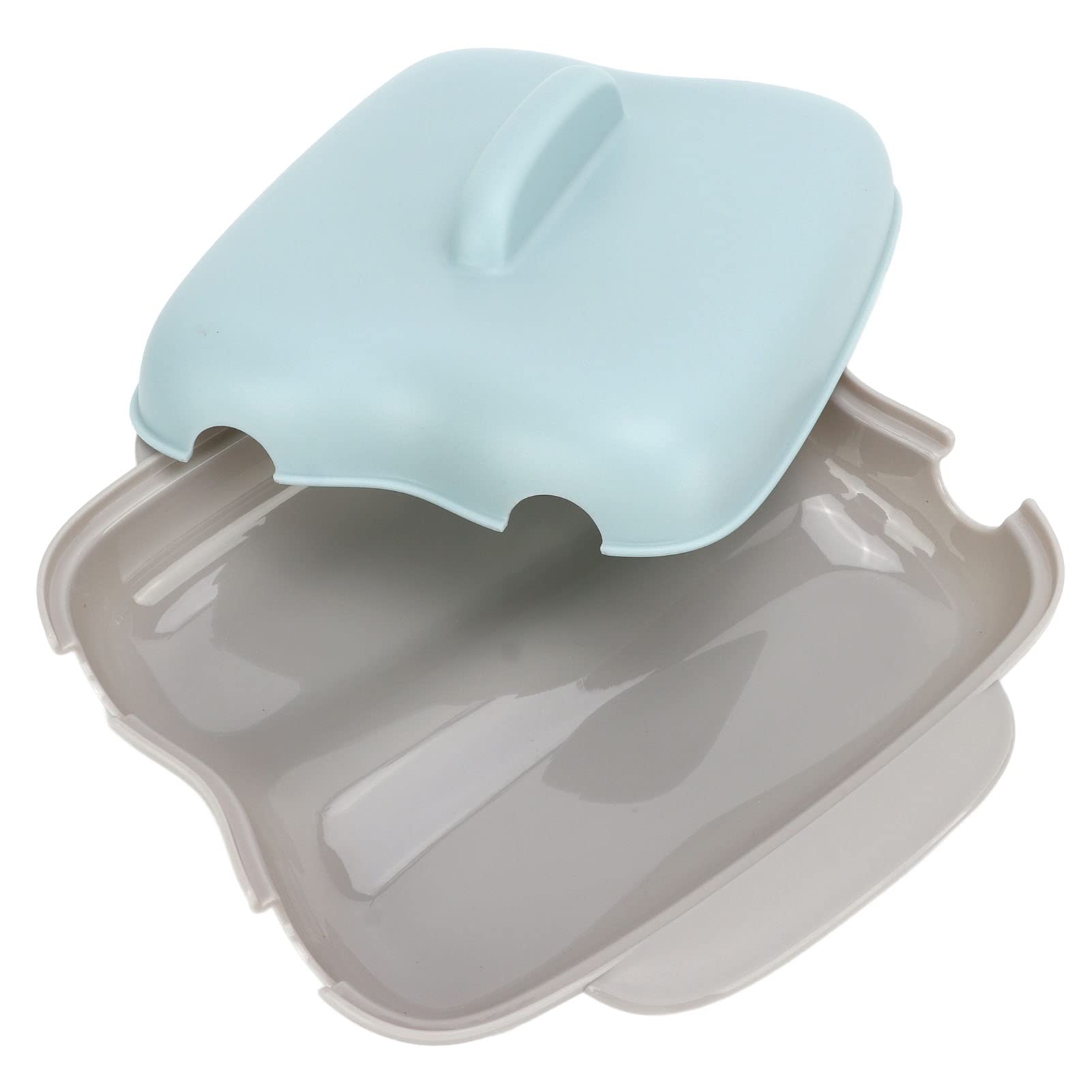 Caja de maíz al vapor, sin BPA para microondas con asa para cocina (azul)