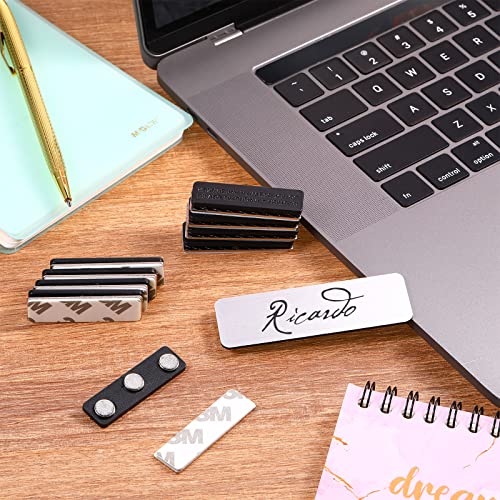 Kigeli 150 Packs Name Badge Magnets Bulk, Magnetic Name Tag Holders with 3 Neodymium Plate for Office, Hotel, Trade Event, Uniform Jackets (Black) - Thumbnail 7