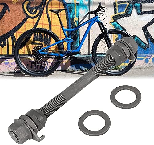 X AUTOHAUX 1 Pcs 9.5mm Wheel Hub Axle Front Axle Solid Shaft Black for Bicycle