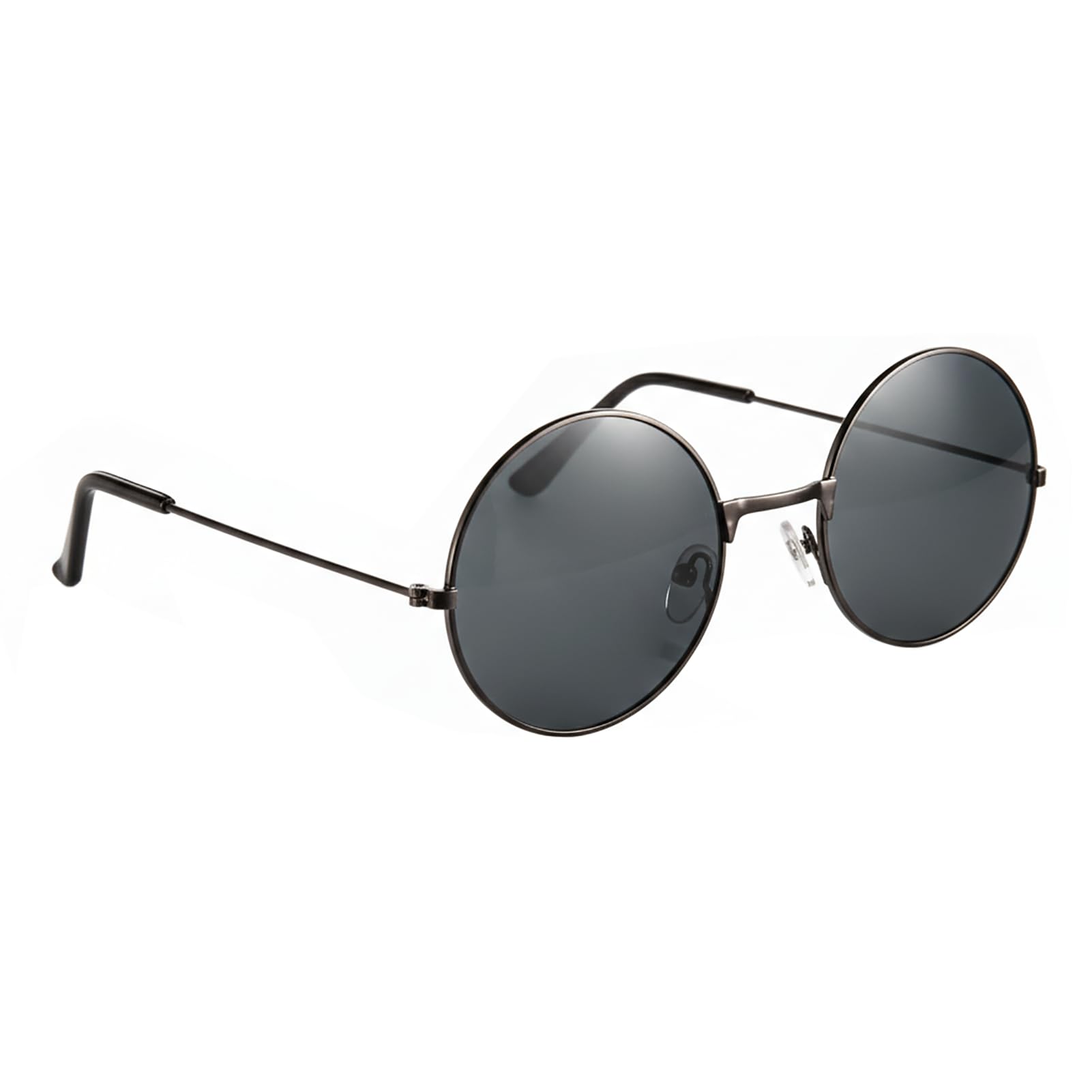 Lennon Style Round Sunglasses – Flat Lens Glasses Retro Vintage Hippy Tea Shades for Men & Women, Steampunk Fashion Eyeglasses, UV400 Protection Eye Wear