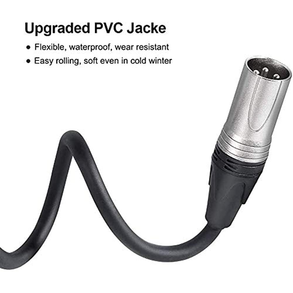 Kadence KFM3M Jamming Series 3m XLR Mic Cable | 3-Pin Male to Female Balanced Audio Cable | Low-Noise OFC Core | Reinforced Connectors | Black 2
