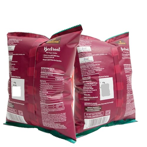 Image of Cafe Coffee day Crunchy Chips ready to eat| Favaroite Snacks (Pack of 6, Betroot Nachos)