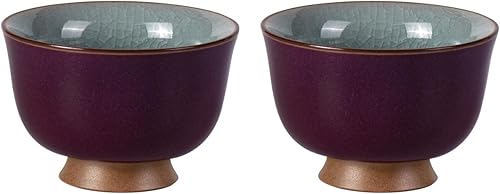 Miniatura 13 de Juego de 2 tazas de té pequeñas de porcelana de 3.8 onzas, juego de tazas de té japonesas hechas a mano, tazas de té asiáticas de cerámica para el