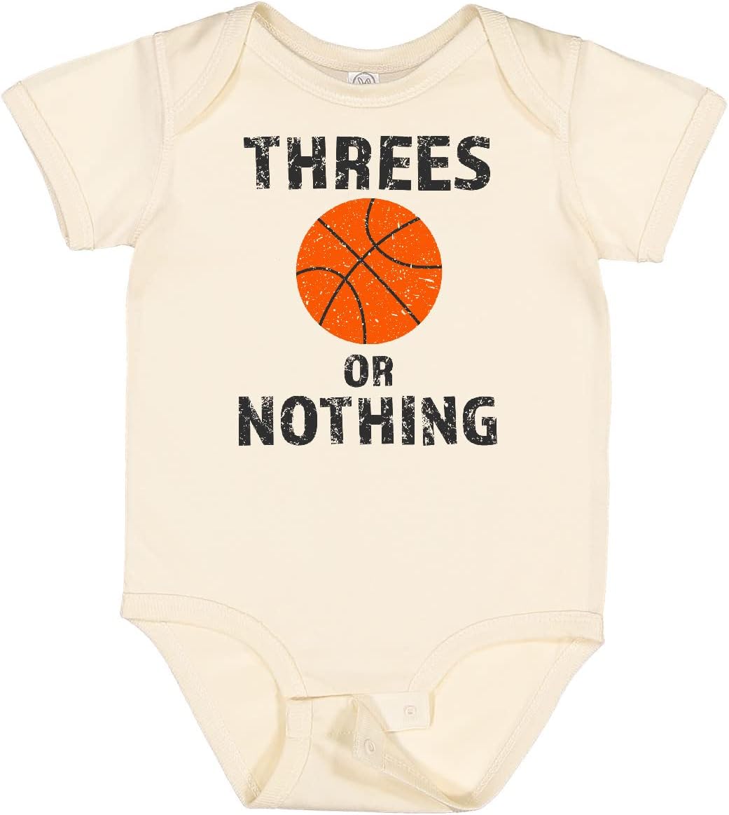 inktastic Basketball Threes or Nothing Baby Bodysuit