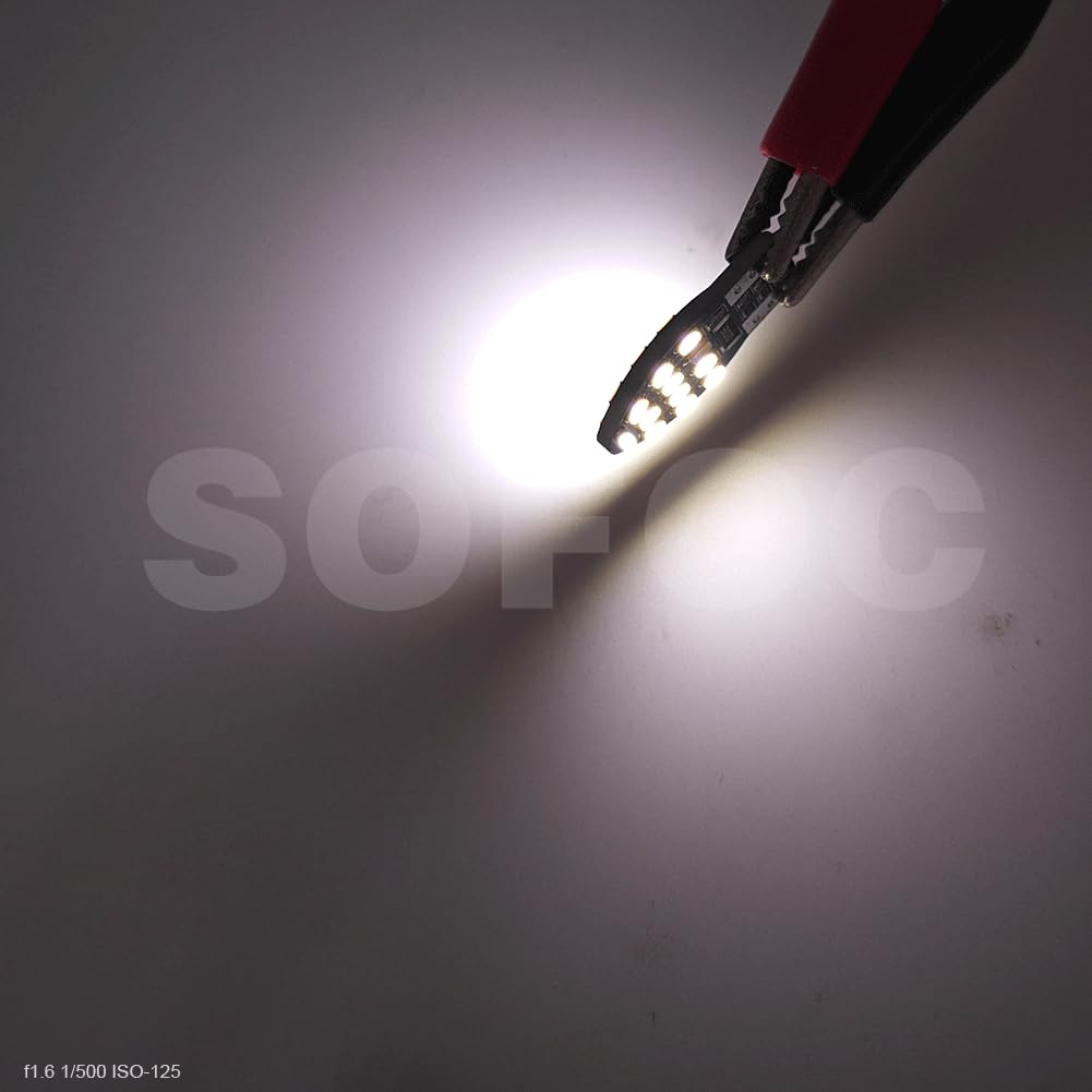 SOFOC T10 12V 100LM Biały W5W 194 Klin Boczny/Kierunkowskaz/Tablica 10Pcs