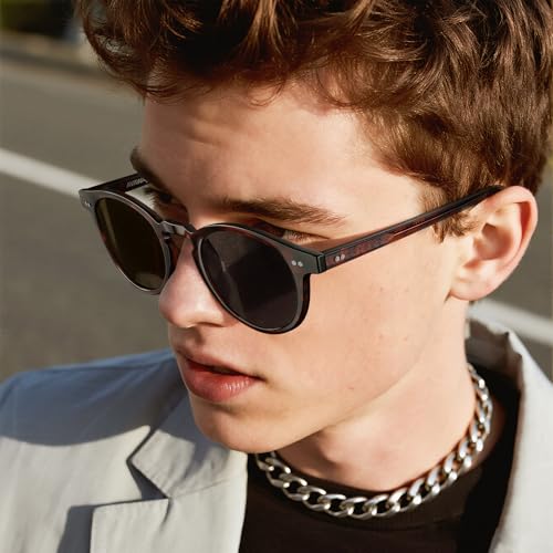 AVAWAY Small Face Womens Mens Sunglasses Polarized – Round Acetate Frame UV400 Protection for Driving Vacation Summer Outings2