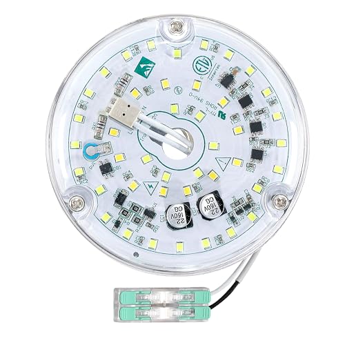 4 Inch Ceiling Fan LED Light Replacement, 18W 3000K 2100LM Ceiling Fan Light Kit, Round LED Engine Retrofit Kit, 120V, CRI90, Dimmable (Warm White)