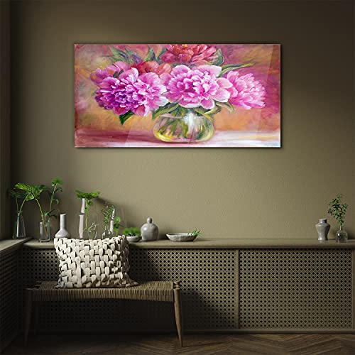 Décoration tableau en verre Coloray 100x50cm impression photo murale fleurs - 3