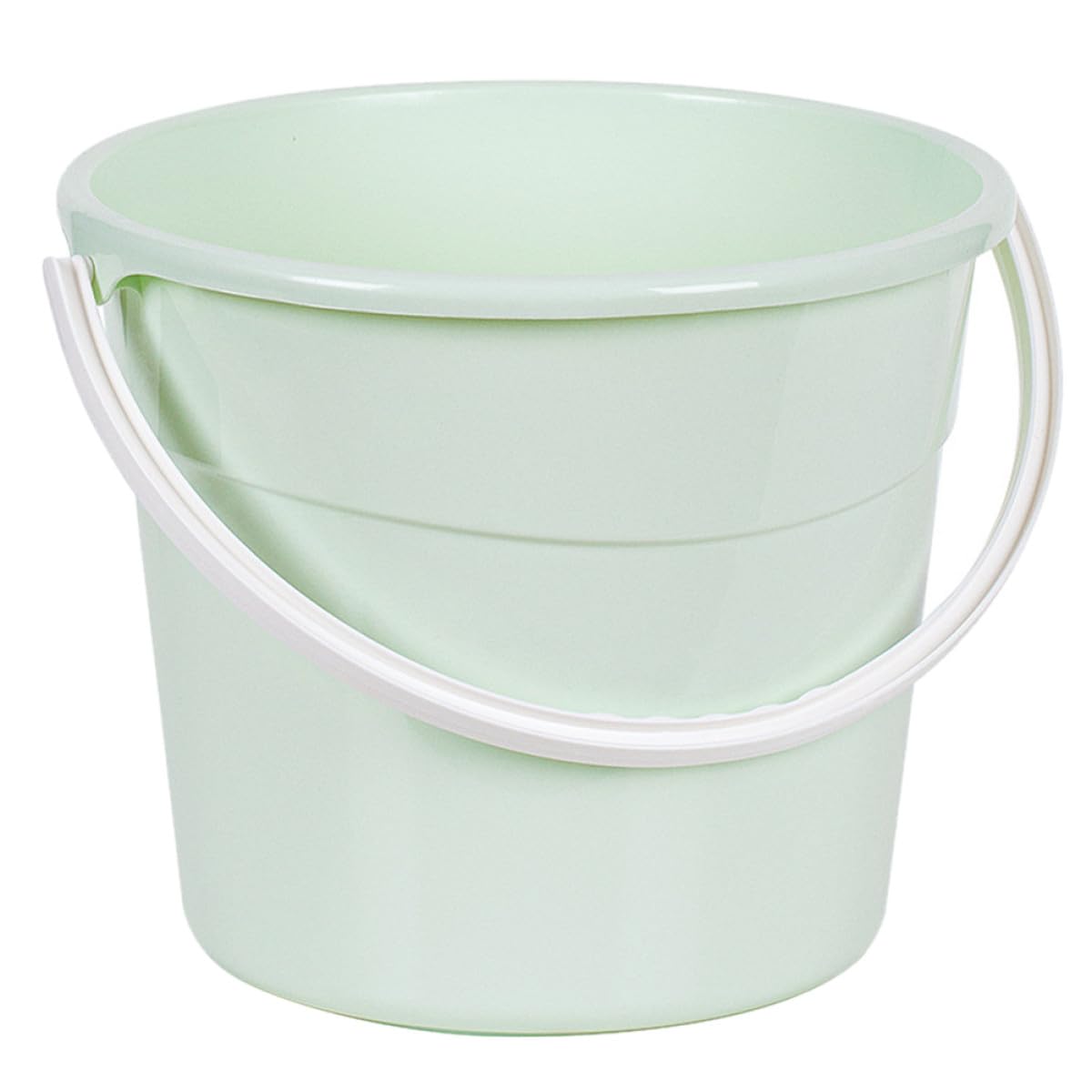 Seau de rangement pour balai à franges 12,2l en PP vert léger avec poignée utilitaire robuste