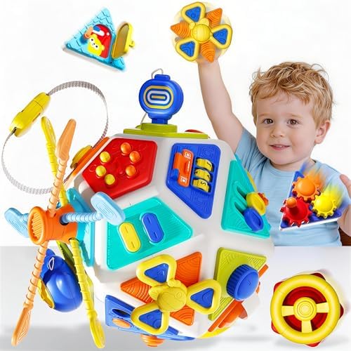 22 in 1 Busy Board，Activity Cube Montessori Sensory Fine Motor Skills Toys
