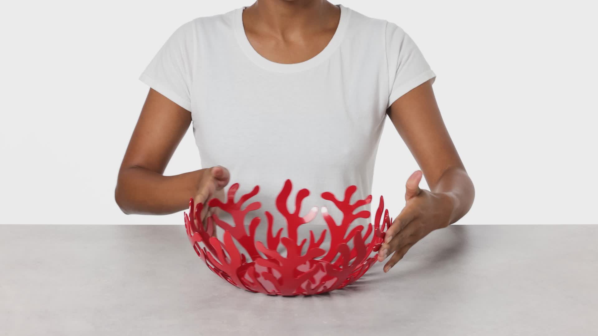Alessi ESI01/29 R Mediterraneo Fruit Holder in Stainless Steel