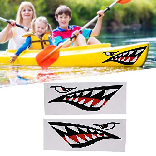 Adesivos Decorativos de PVC, Adesivos de Dentes de Tubarão, 2 Peças à Prova d'água Removível Orname