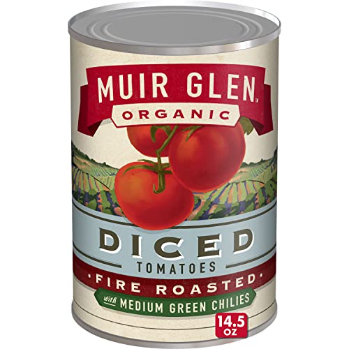 Muir Glen Organic Diced Fire Roasted Canned Tomatoes, with Medium...