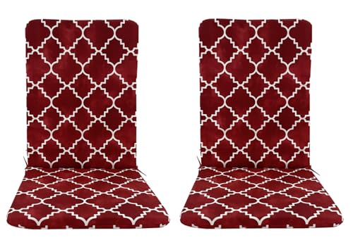 Coussins de chaise de jardin imperméables dossier haut 45x108 matelas de siège terrasse extérieur