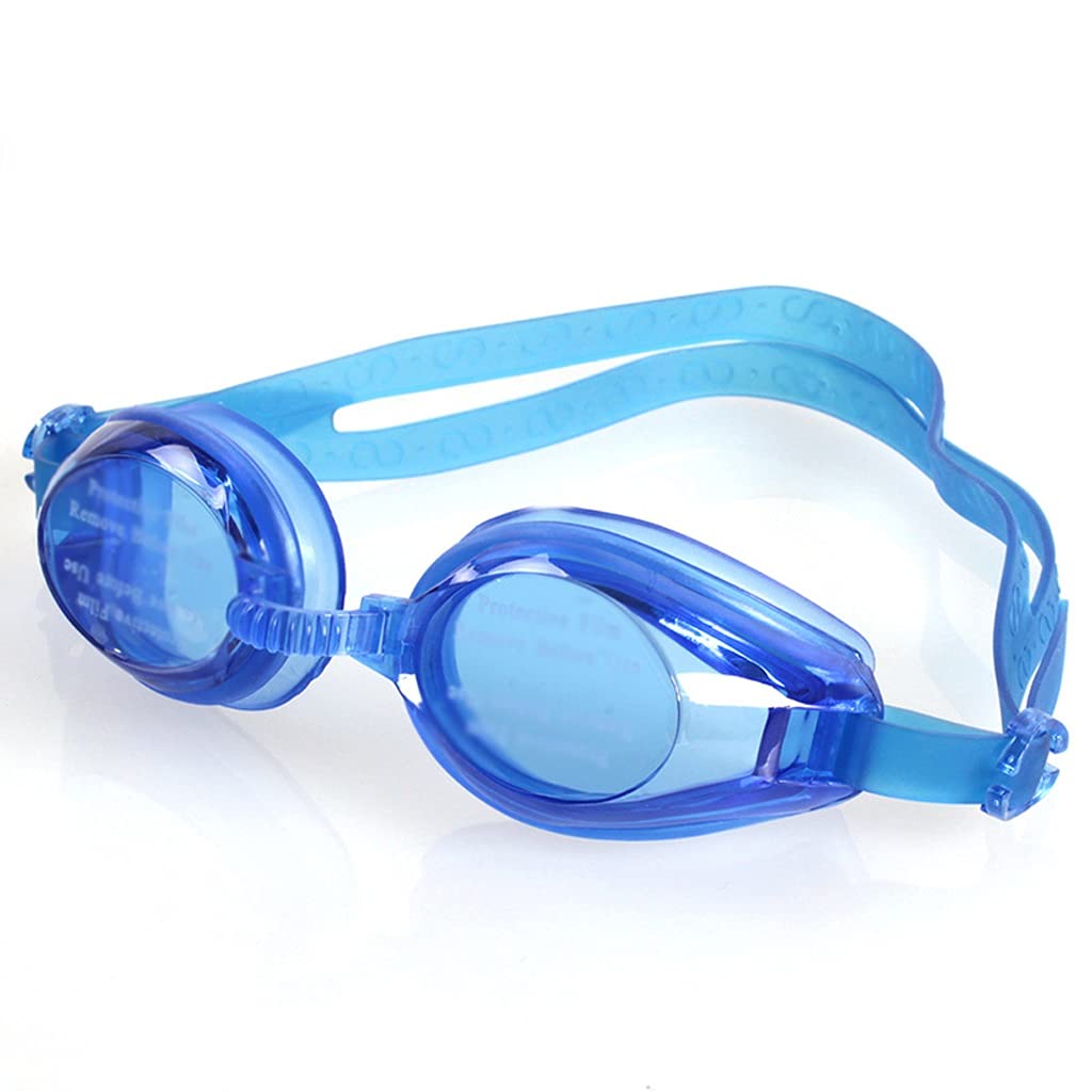 Verstellbare Schwimmbrille, beschlagfrei, schützt Kinder, wasserdicht, Silikon, verspiegelt, Schwimmbrille (Farbe: A) (D)