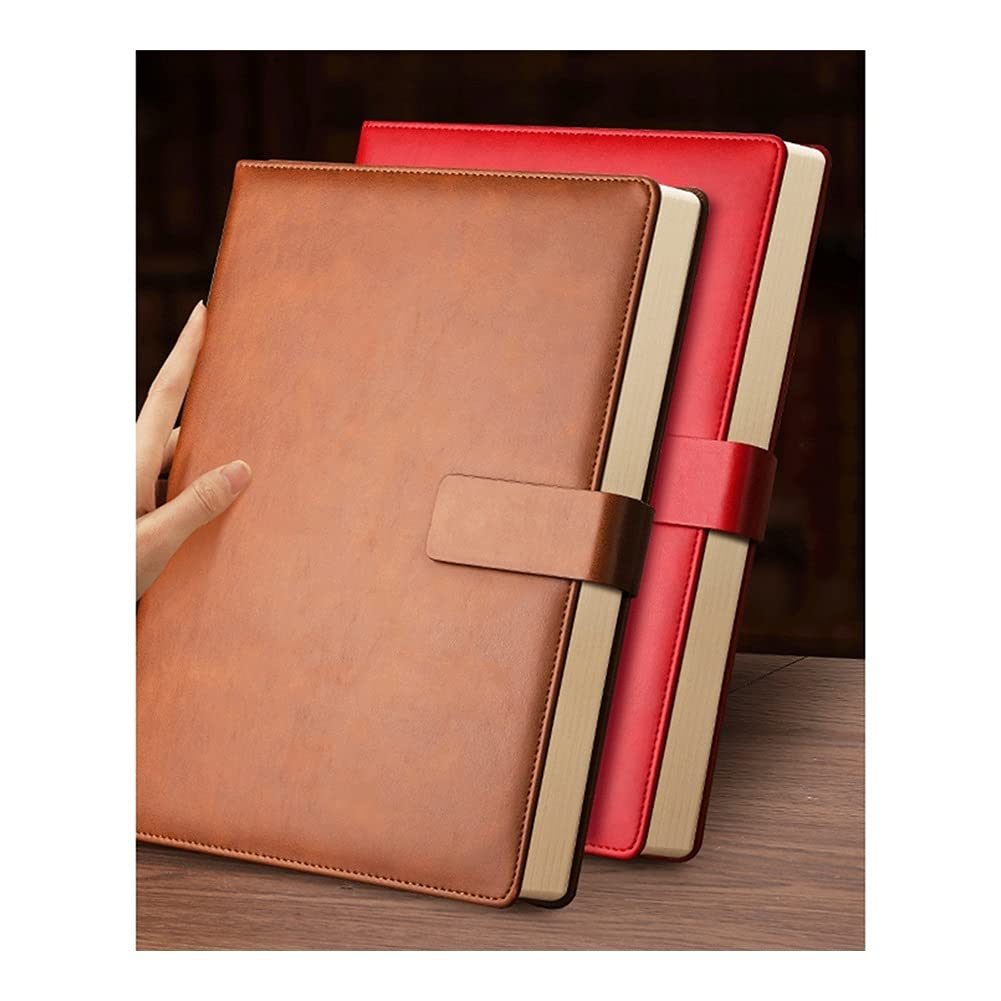 Cahier Journal épaissi A4 Notebook Fine Cuir Cuir Notepad Journal Horizontal 2 Packs Convient pour Bureau Accueil School Business Bureau de l'école (Color : F)