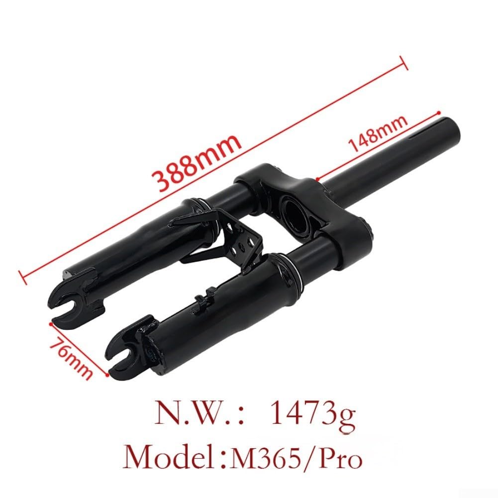Ensemble d'amortisseur de fourche avant compatible avec Xiaomi pour trottinette électrique M365 Pro Pro2, kit de mise à niveau de suspension en alliage d'aluminium noir pour une conduite fluide