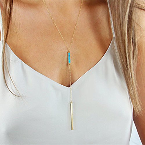 Weddingvenus 2015 Fashion Chic Y Style Chain Jewelry Necklaces for Women,Gold,