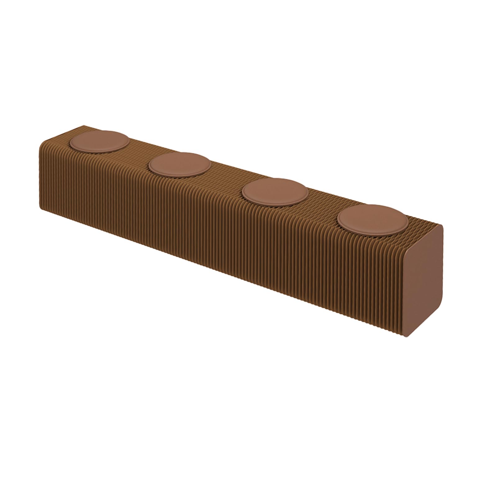 Stool Foldable, Sleek Indoor Decor, Brown Collapsible Stool with Honeycomb Structure, Supports Heavy Weight, Fit for Bedroom, Living Room and Dining Room(Round Seat Cushion, 78.7" x 14.2" x 15.9")