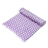 Womens Striped Double Ply Cashmere Scarf - Handmade in Nepal (Red, Blue & Brown)