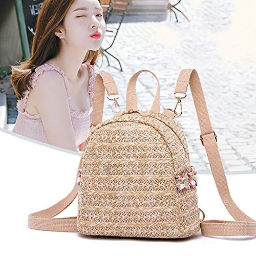 Fascigirl Zaino da Donna in Paglia Zaino Leggero