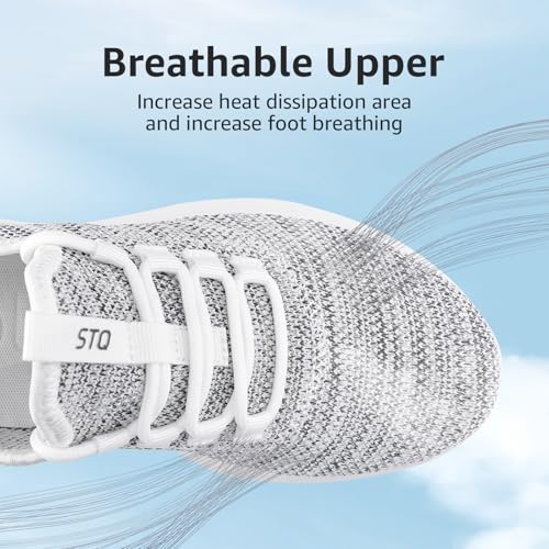 Image of STQ Womens Slip On Sneakers Tennis Walking Orthopedic Shoes Breathable Athletic Gym Workout Cross Training Sneakers
