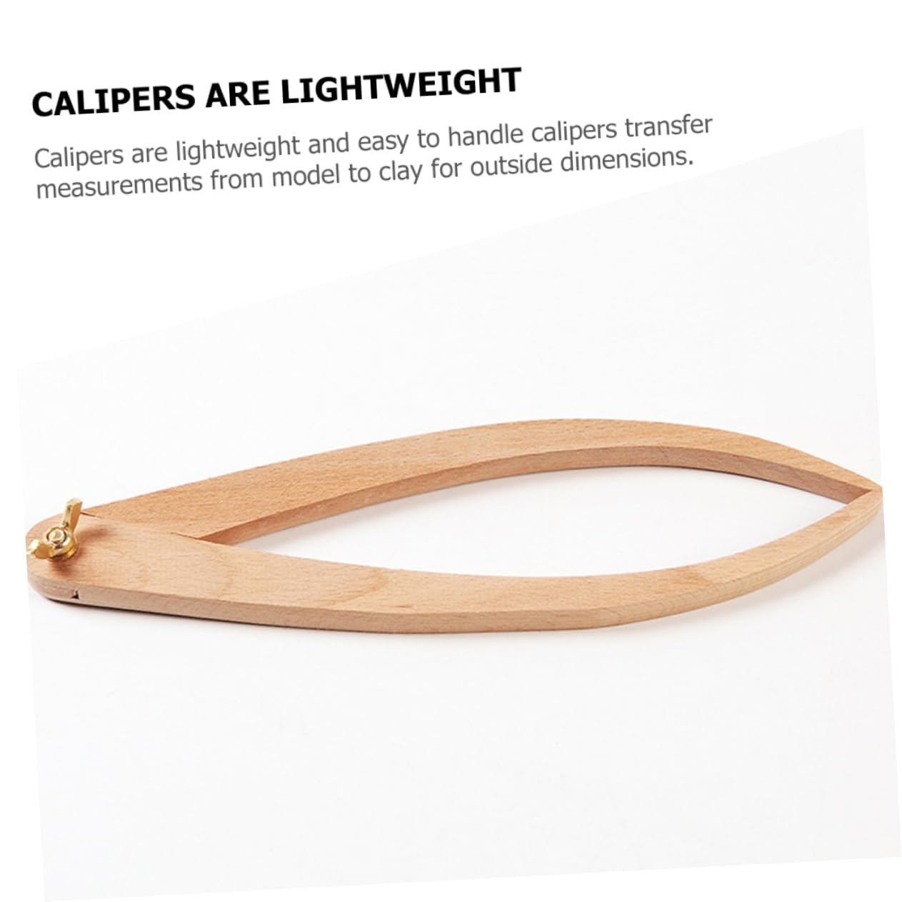DOITOOL 5 Series Calibre De Medida Calibrador De Arcilla De Cerámica Calibres De Arcilla Calibres Externos Herramienta De Medición De Arcilla De Cerámica Calibrar Beige Madera 2 Piezas X 5