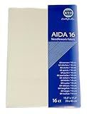 Hohe Qualität RTO Aida 16 Count Stoff, 100% Baumwolle, elfenbeinfarben, 39 x 45 cm