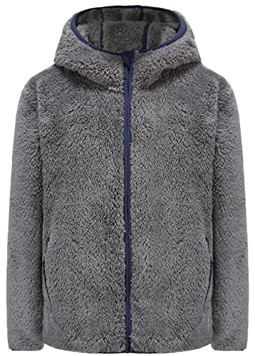 Image of Boys Girls Soft Fleece Sherpa Full-zip Jacket