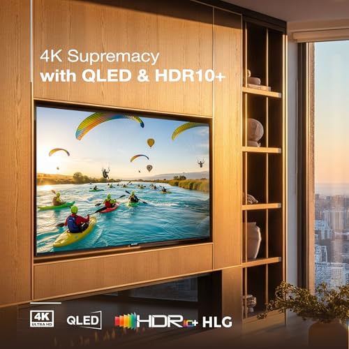 Image of Sansui 109cm (43) 4K QLED Google TV with Dolby Vision, HDR10+, Dolby Atmos, HSR 120Hz, MEMC, 30W Surround Sound, FloLED Panel JSW43UG23Q (Black)