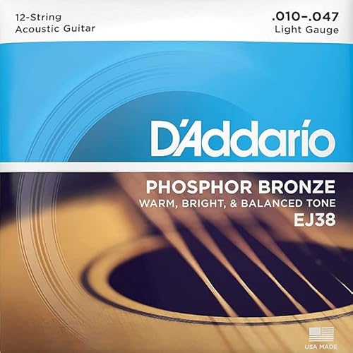 __I D'Addario EJ38/Light 12-String 12pAR[XeBbNM^[×3Zbg