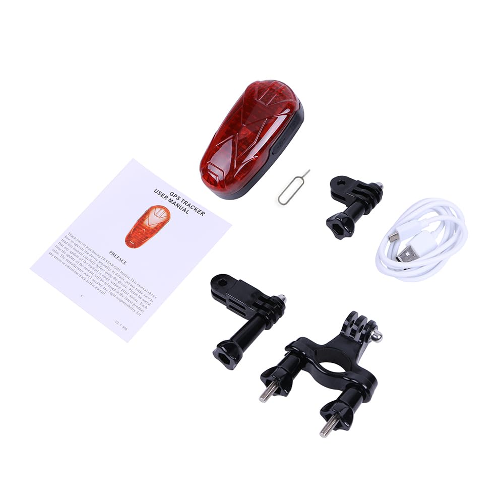 TKMARS TK906 GPS-Tracker Fahrrad, GPS Ortungsgerät für E-Bike Roller Motorrad Lenker, Echtzeit Peilsender und wasserdicht, 1800mAh-Akku, SOS-Alarm, kostenlose APP/Webplattform ohne ABO