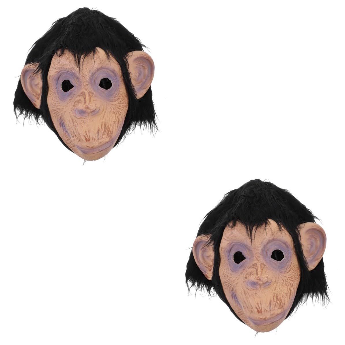 IMIKEYA 2 Piezas Máscara de Cabeza de Gorila de Látex y Felpa para Cosplay