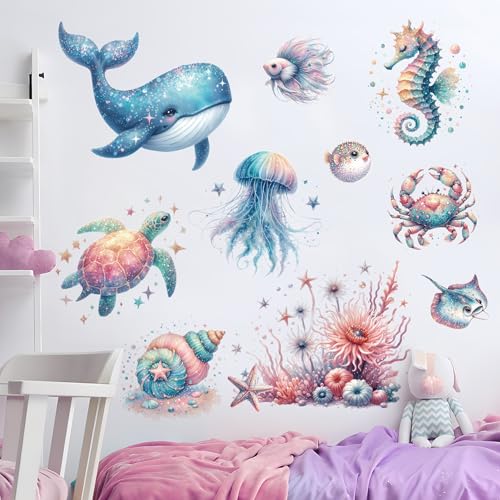 Vinilos decorativos marinos Ocean Fish 2 planchas 27x83 cm miniatura 1
