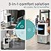 SereneLife Portable Swamp Cooler Air Conditioner - 2500 CFM Airflow, 8 Gallon Water Tank Portable Evaporative Air Cooler for Room & Outdoors, WiFi, Humidifier & Fan Modes, Ice Packs & Remote Included