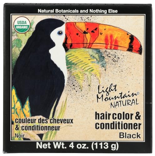 Light Mountain Henna Hair Color & Conditioner Black 4 oz.