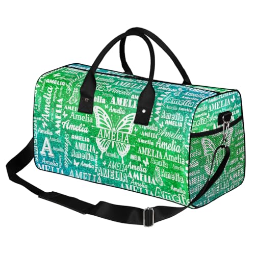 Custom Name Butterfly Cheer Bag Dance Duffle Bag Personalized Sports Travel Duffle Bag Yoga Bag2